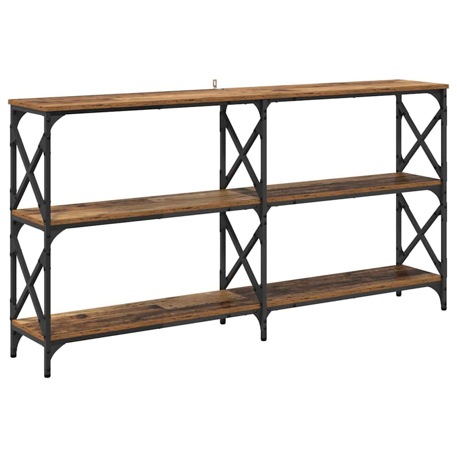 Wandtafel Oudhout 156 x 28 x 80,5 cm Bewerkt hout