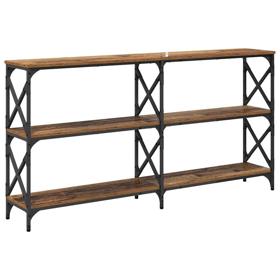 Wandtafel Oudhout 156 x 28 x 80,5 cm Bewerkt hout