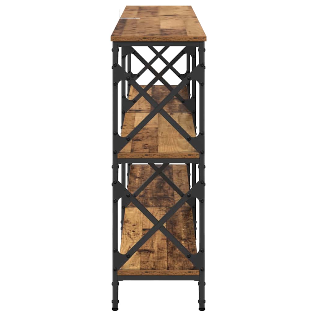 Wandtafel Oudhout 156 x 28 x 80,5 cm Bewerkt hout