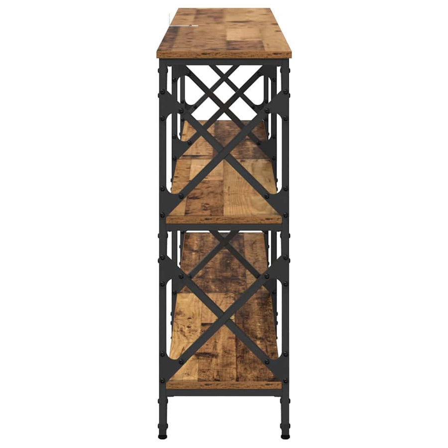 Wandtafel Oudhout 156 x 28 x 80,5 cm Bewerkt hout