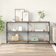 Wandtafel 156x28x80,5 cm eiken bewerkt hout