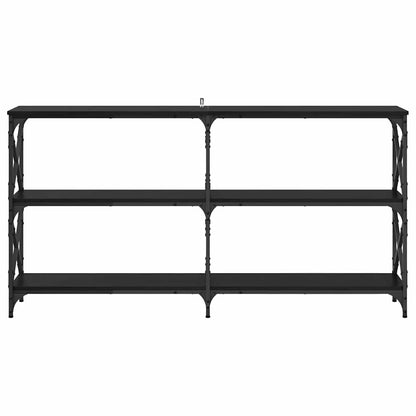 Wandtafel Zwart Eiken 156 x 28 x 80,5 cm Bewerkt hout