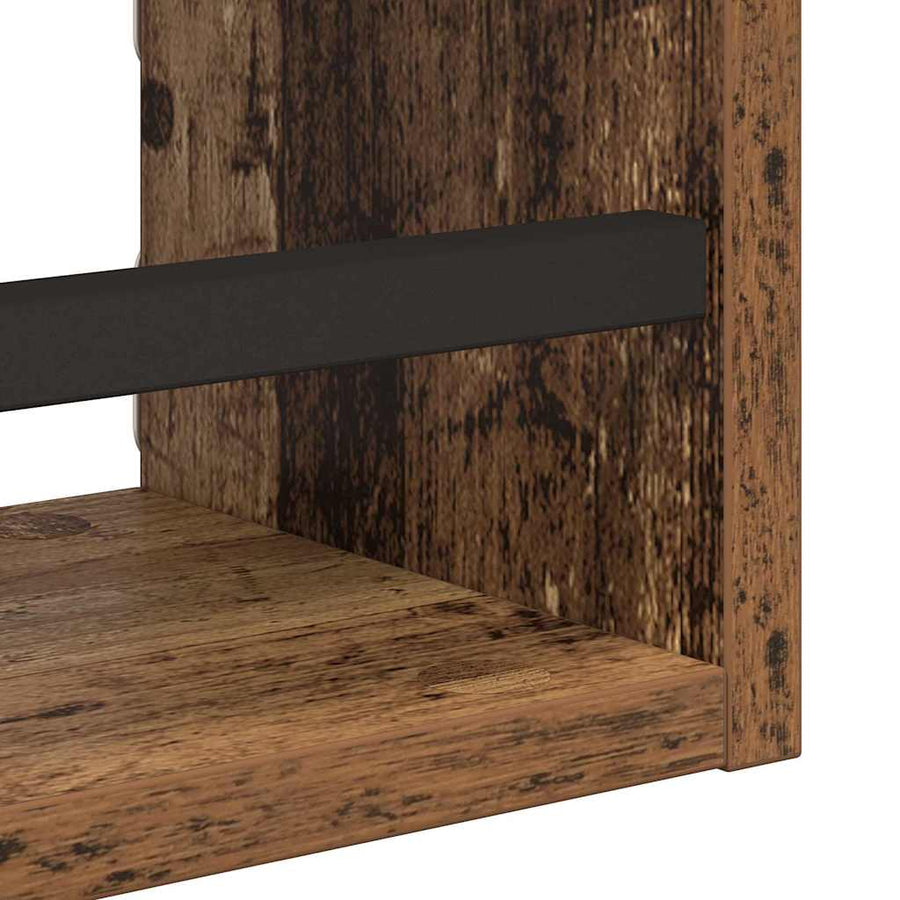 Wandplankenset met plank 3 pcs Oud Hout 40x16x14cm Bewerkt hout