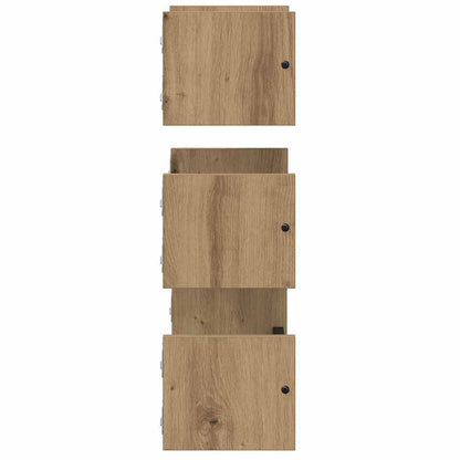 Wandplankenset 3 pcs Artisan Eiken 40x16x14cm Bewerkt hout