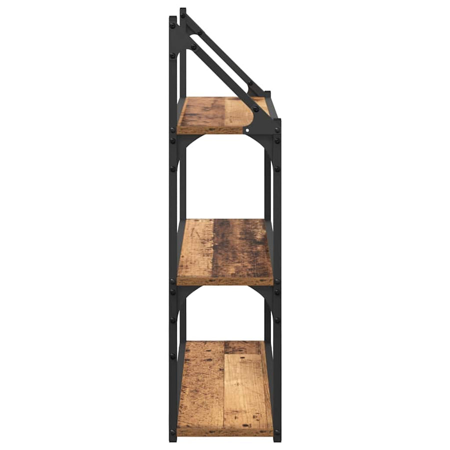 Wandplank met plank Oud Hout 60 x 21 x 78,5 cm Bewerkt hout