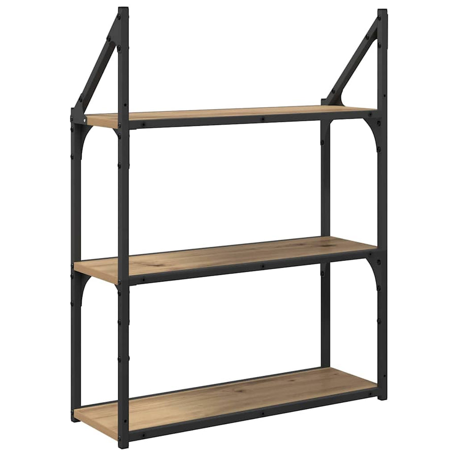 Wandplank Artisan Eiken 60 x 21 x 78,5 cm Bewerkt hout