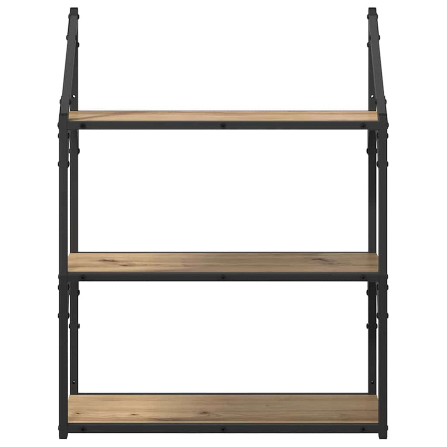 Wandplank Artisan Eiken 60 x 21 x 78,5 cm Bewerkt hout