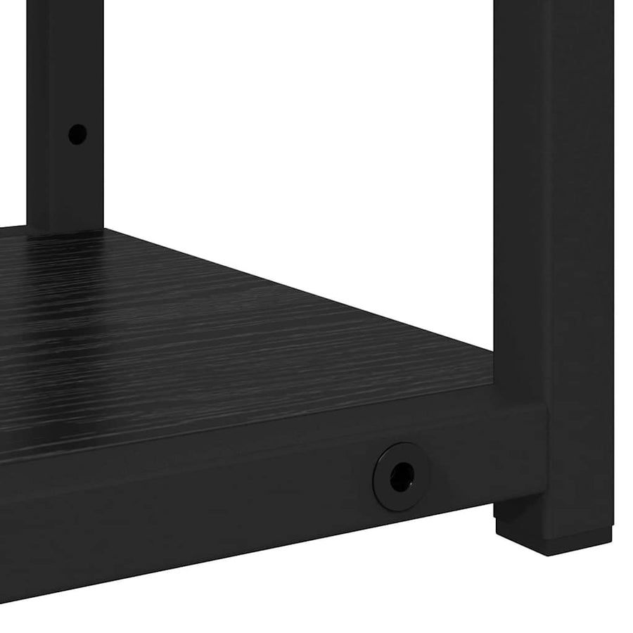Wandplank met plank Zwart Eiken 60 x 21 x 78,5 cm Bewerkt hout