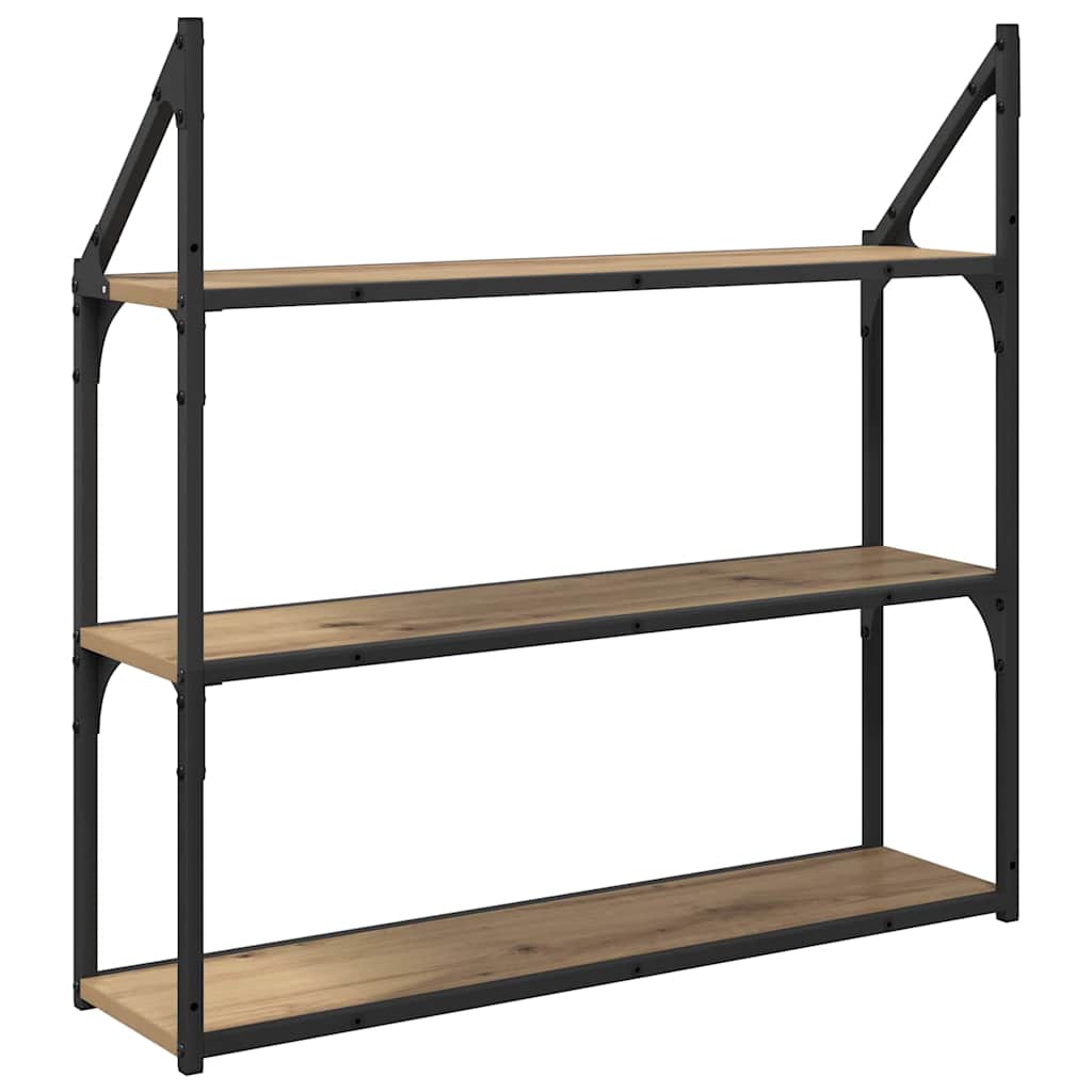 Wandplank Artisan Eiken 80 x 21 x 78,5 cm Bewerkt hout