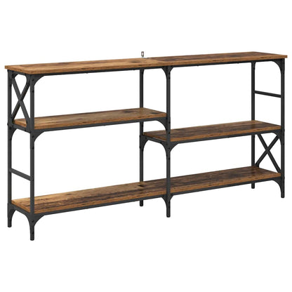 Wandtafel met plank Oudhout 150 x 29 x 76,5 cm Bewerkt hout