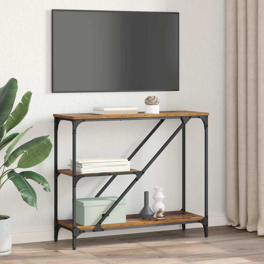 Wandtafel Oud Hout 88,5 x 30 x 75 cm Bewerkt hout