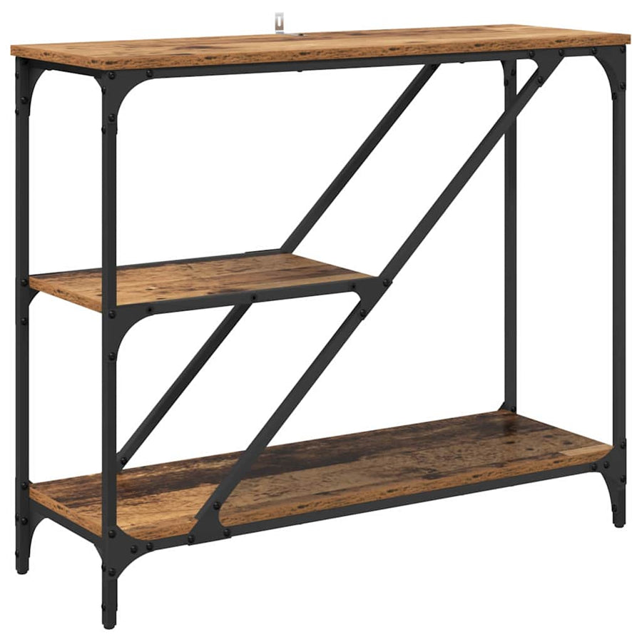 Wandtafel Oud Hout 88,5 x 30 x 75 cm Bewerkt hout