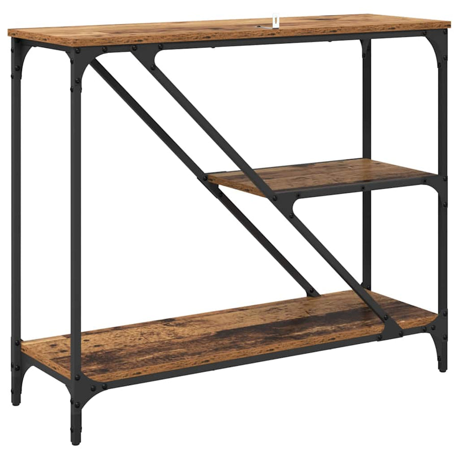 Wandtafel Oud Hout 88,5 x 30 x 75 cm Bewerkt hout