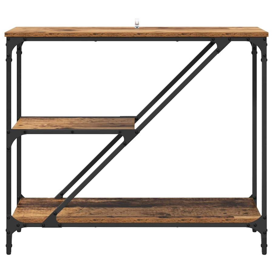 Wandtafel Oud Hout 88,5 x 30 x 75 cm Bewerkt hout