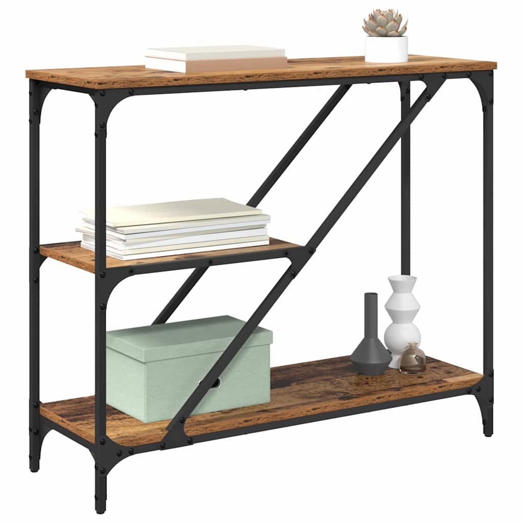 Wandtafel Oud Hout 88,5 x 30 x 75 cm Bewerkt hout