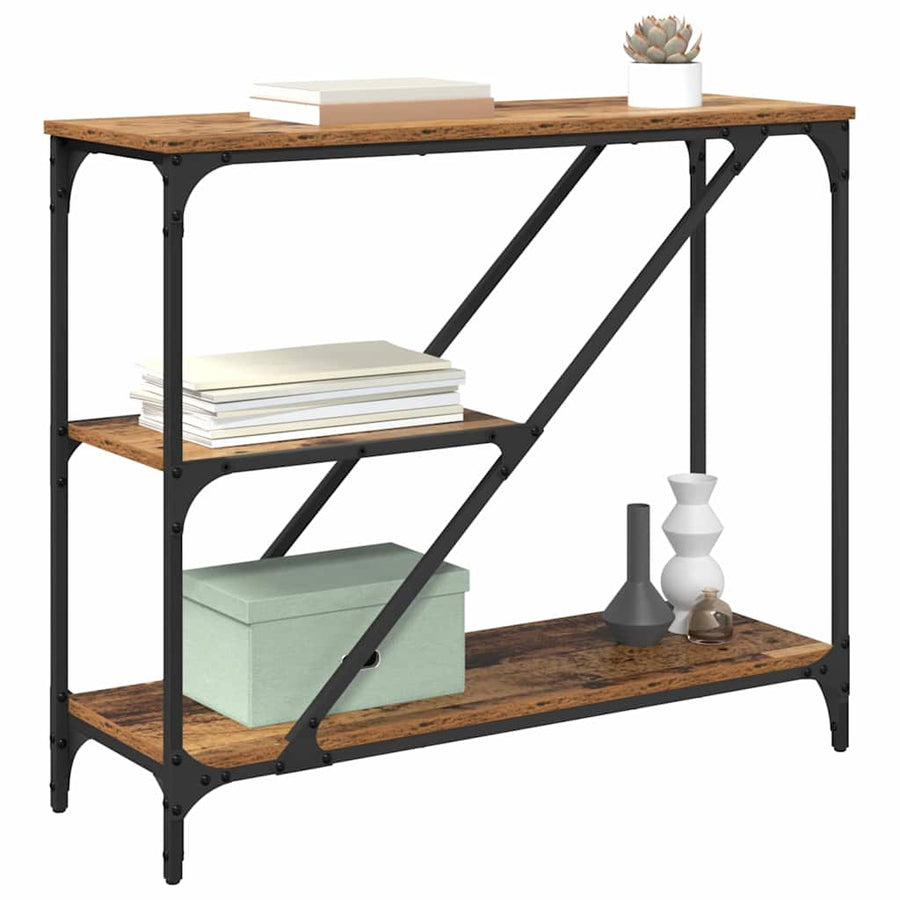 Wandtafel Oud Hout 88,5 x 30 x 75 cm Bewerkt hout