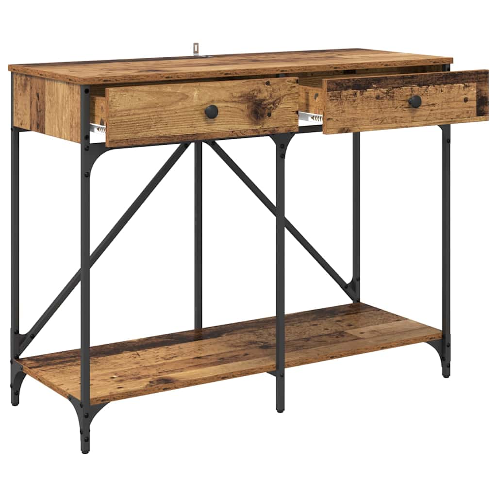 Wandtafel met lade Oud Hout 100 x 39 x 78,5 cm Bewerkt hout
