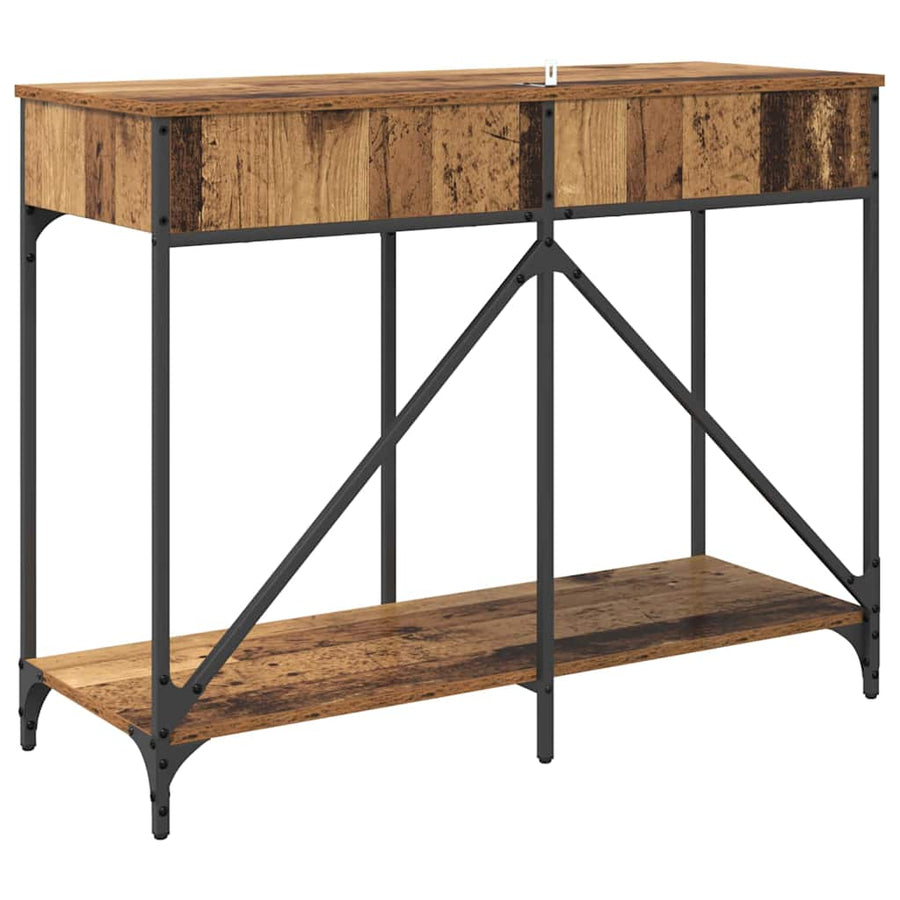 Wandtafel met lade Oud Hout 100 x 39 x 78,5 cm Bewerkt hout