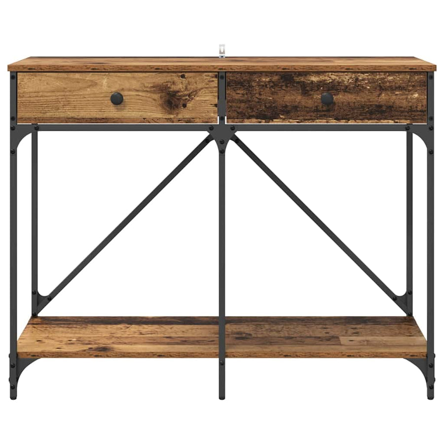 Wandtafel met lade Oud Hout 100 x 39 x 78,5 cm Bewerkt hout