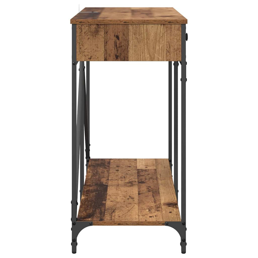 Wandtafel met lade Oud Hout 100 x 39 x 78,5 cm Bewerkt hout