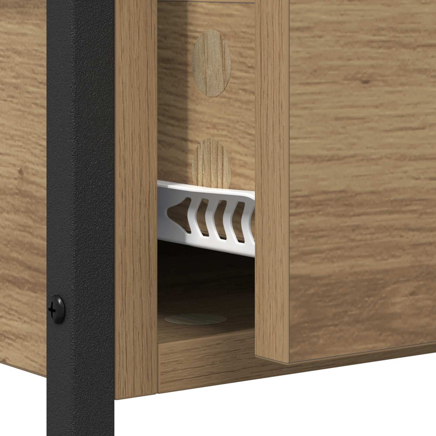Wandtafel Artisan Eiken 100 x 39 x 78,5 cm Bewerkt hout