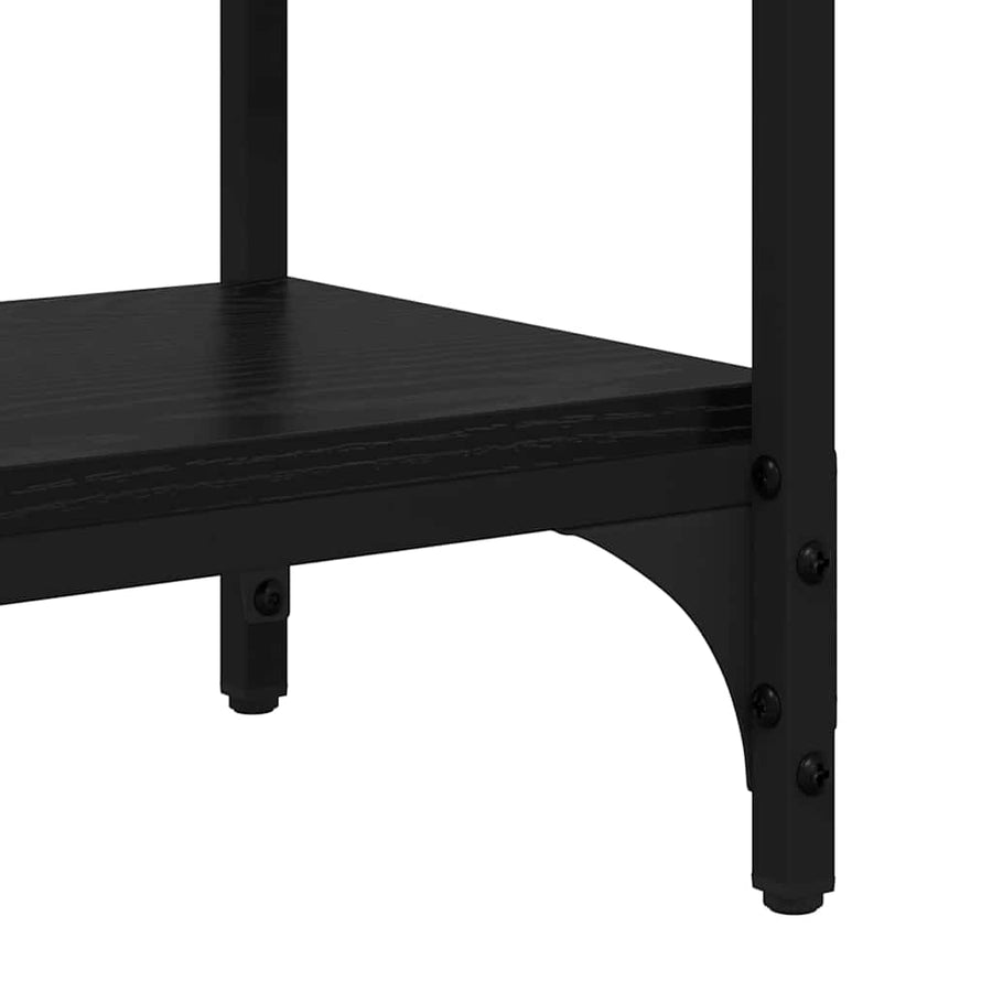 Wandtafel met lade Zwart Eiken 100 x 39 x 78,5 cm Bewerkt hout