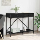 Wandtafel zwart eiken 100x39x78,5 cm