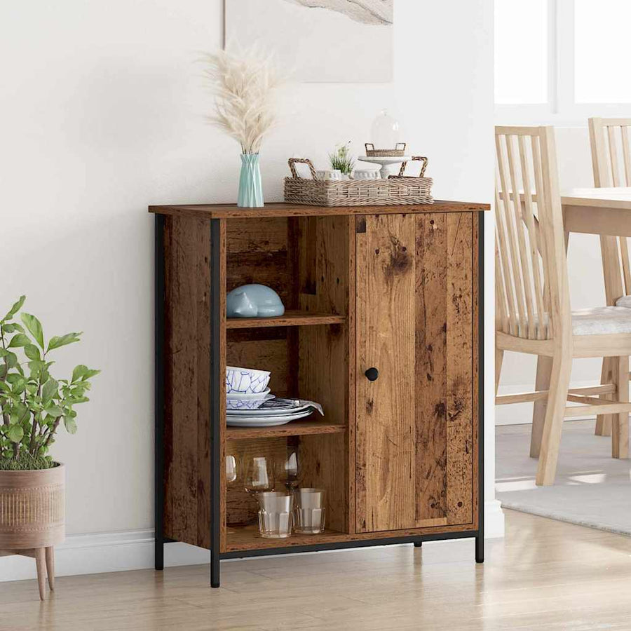 Dressoir Oud Hout 70 x 30 x 80 cm Bewerkt hout