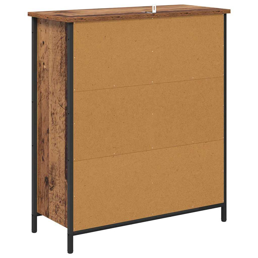 Dressoir Oud Hout 70 x 30 x 80 cm Bewerkt hout
