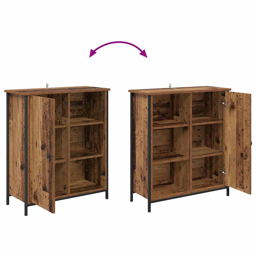 Dressoir Oud Hout 70 x 30 x 80 cm Bewerkt hout