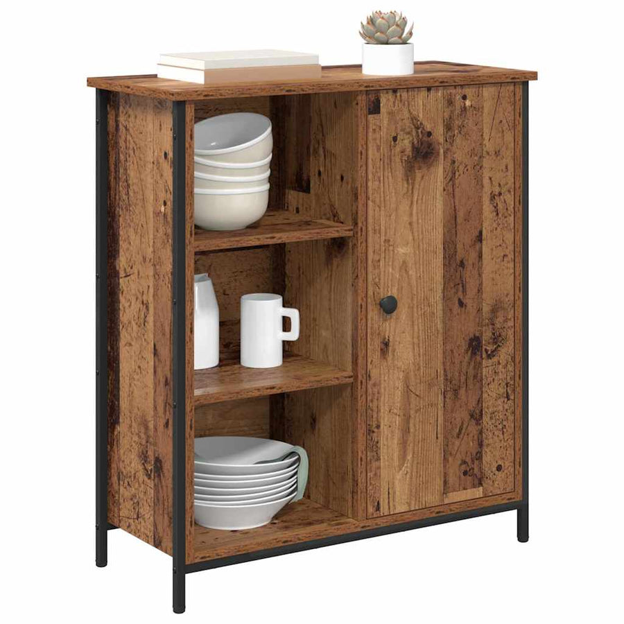 Dressoir Oud Hout 70 x 30 x 80 cm Bewerkt hout