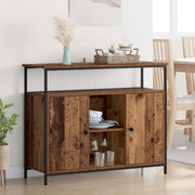 Dressoir 100x35x80 cm bewerkt hout