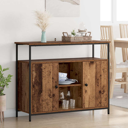 Dressoir Oud Hout 100 x 35 x 80 cm Bewerkt hout