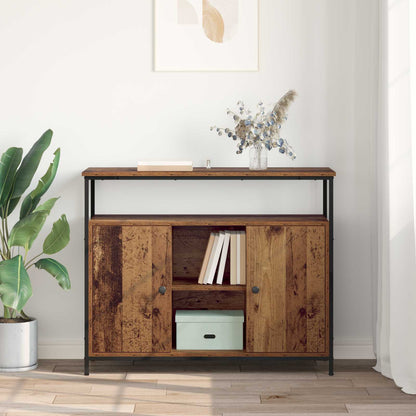 Dressoir Oud Hout 100 x 35 x 80 cm Bewerkt hout
