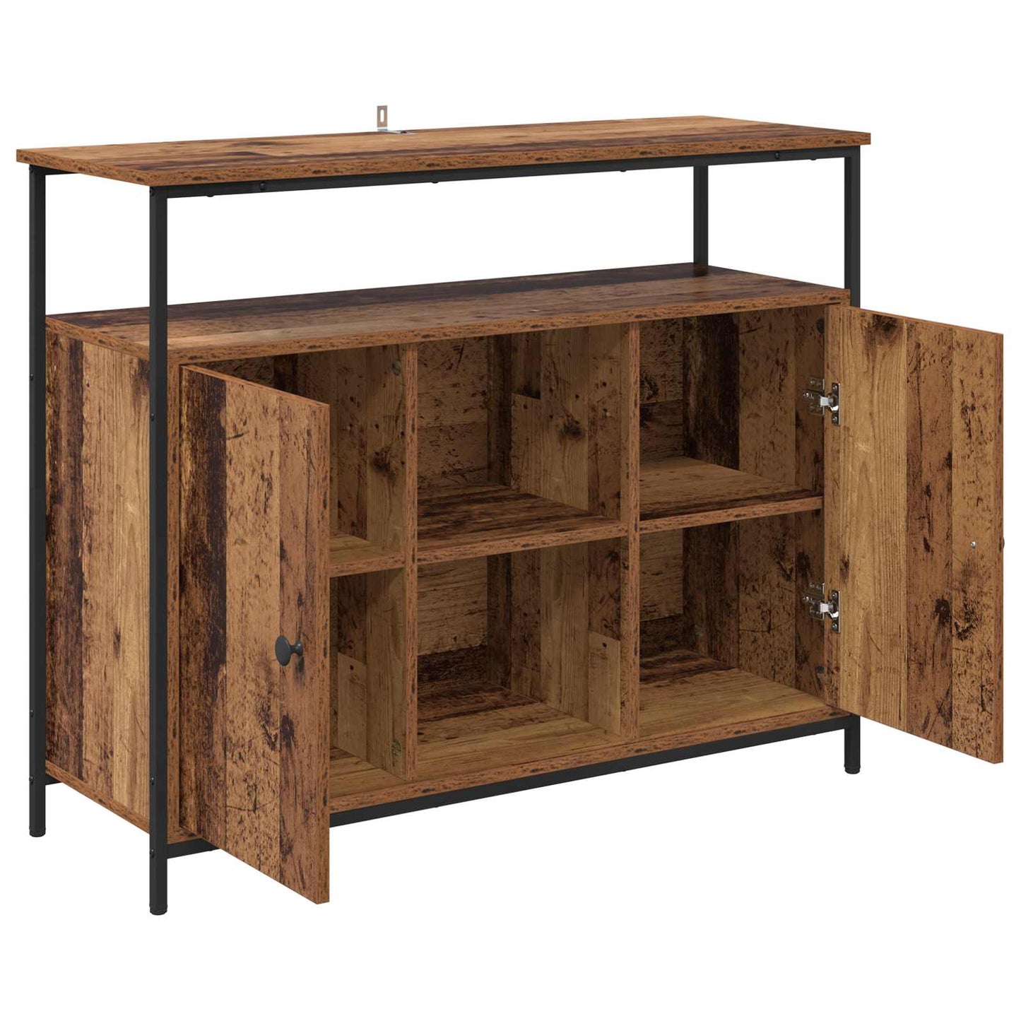 Dressoir Oud Hout 100 x 35 x 80 cm Bewerkt hout