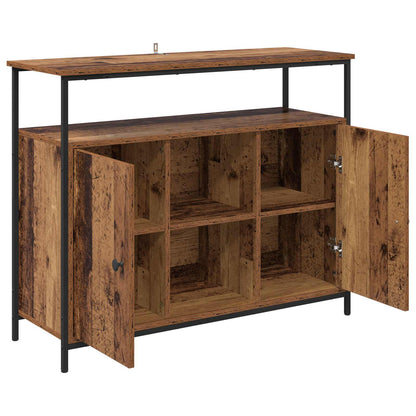 Dressoir Oud Hout 100 x 35 x 80 cm Bewerkt hout