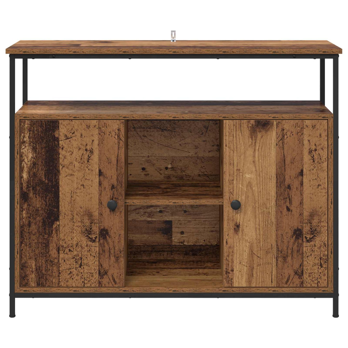 Dressoir Oud Hout 100 x 35 x 80 cm Bewerkt hout