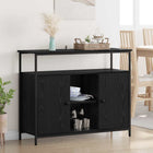 Dressoir 100x35x80 cm zwart eiken