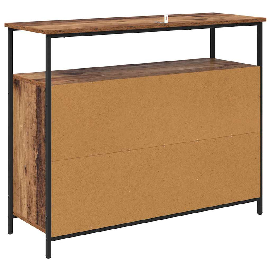 Dressoir Oud Hout 100 x 35 x 80 cm Bewerkt hout