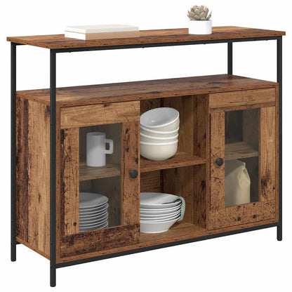 Dressoir Oud Hout 100 x 35 x 80 cm Bewerkt hout