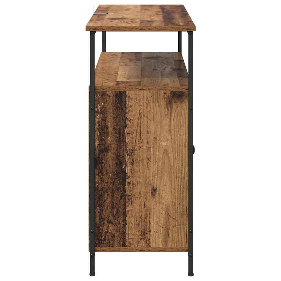 Dressoir Oud Hout 100 x 35 x 80 cm Bewerkt hout