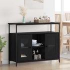 Dressoir 100x35x80 cm zwart eiken