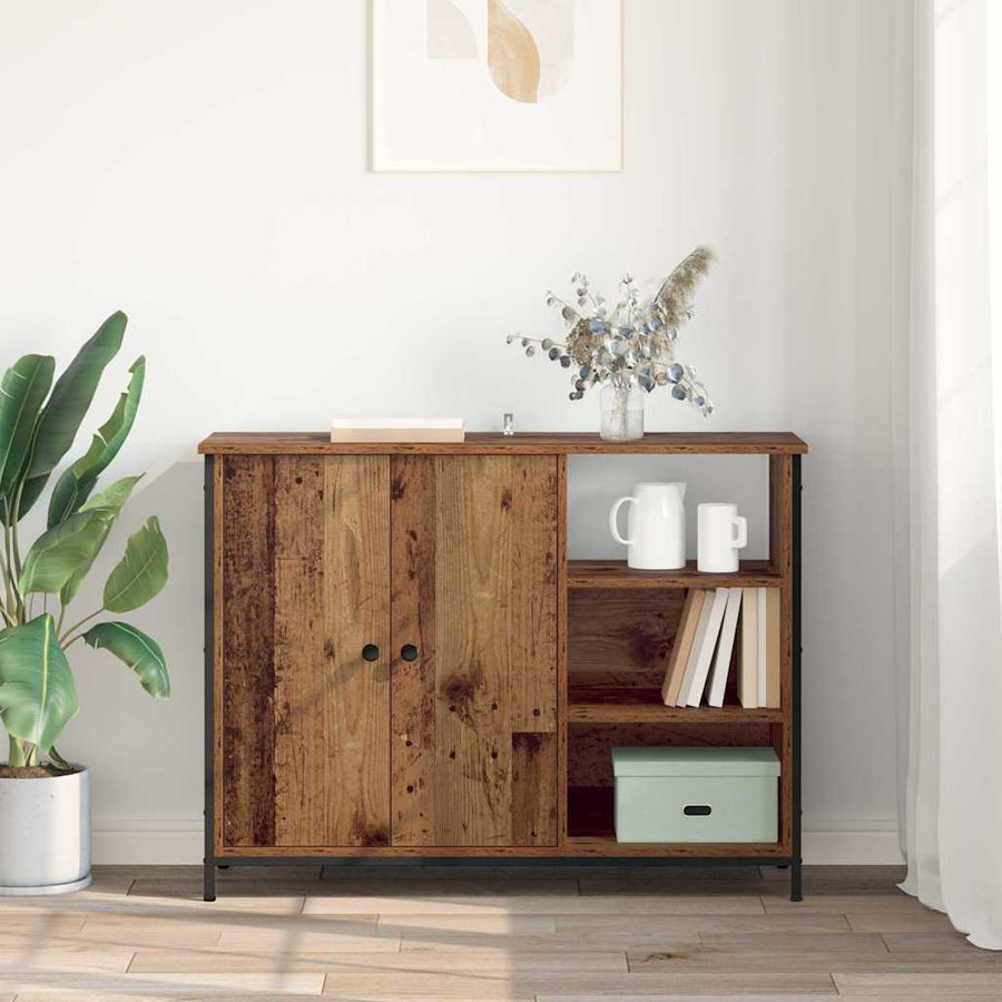 Dressoir Oud Hout 100 x 33 x 75 cm Bewerkt hout