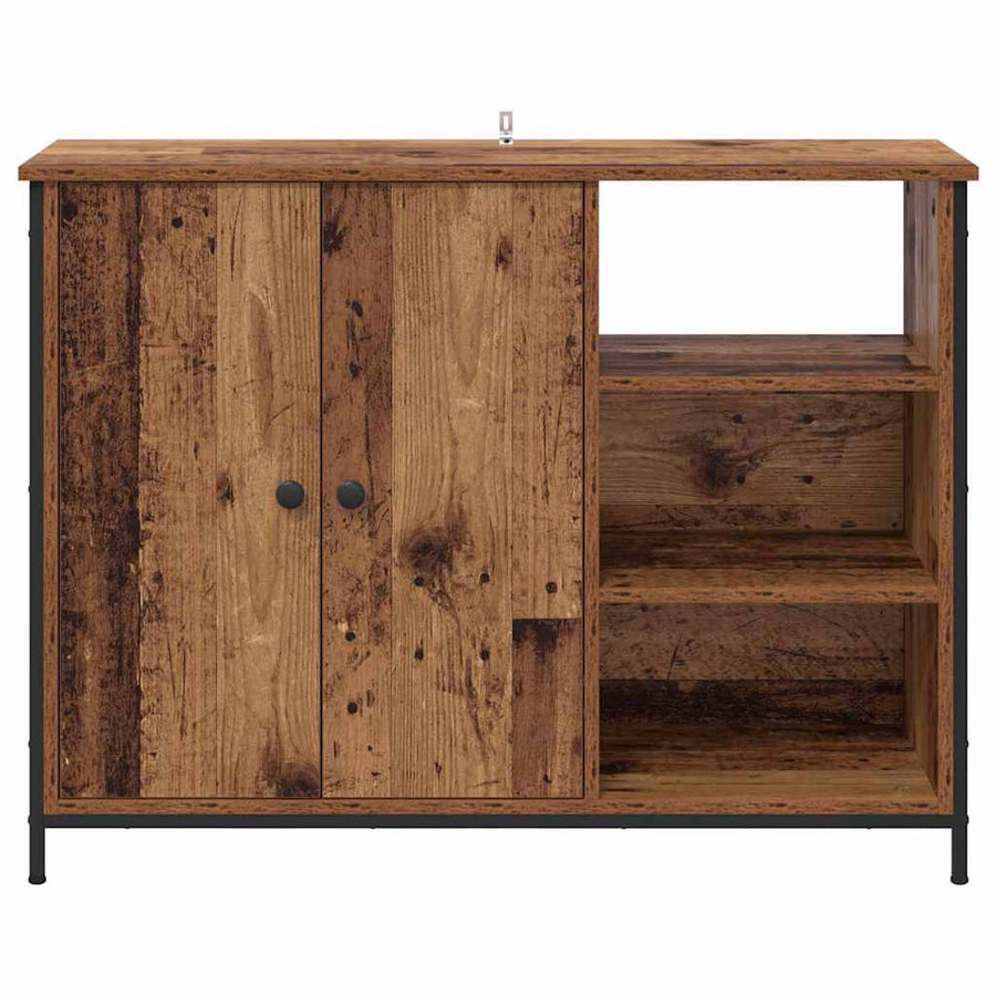 Dressoir Oud Hout 100 x 33 x 75 cm Bewerkt hout