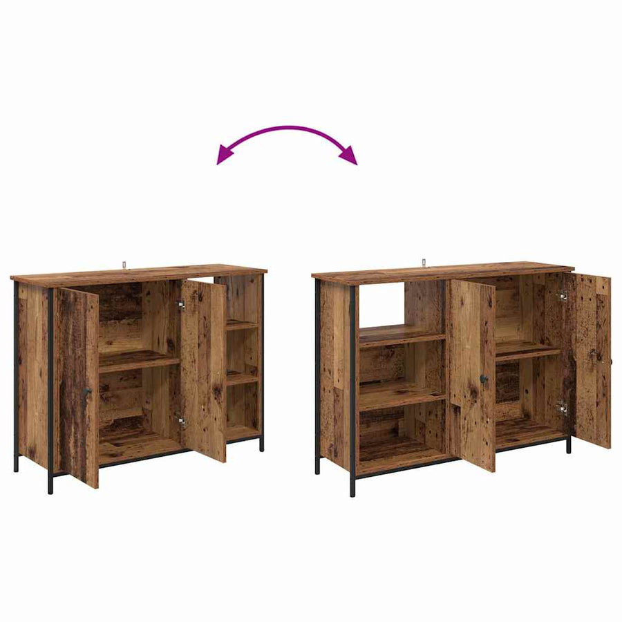 Dressoir Oud Hout 100 x 33 x 75 cm Bewerkt hout