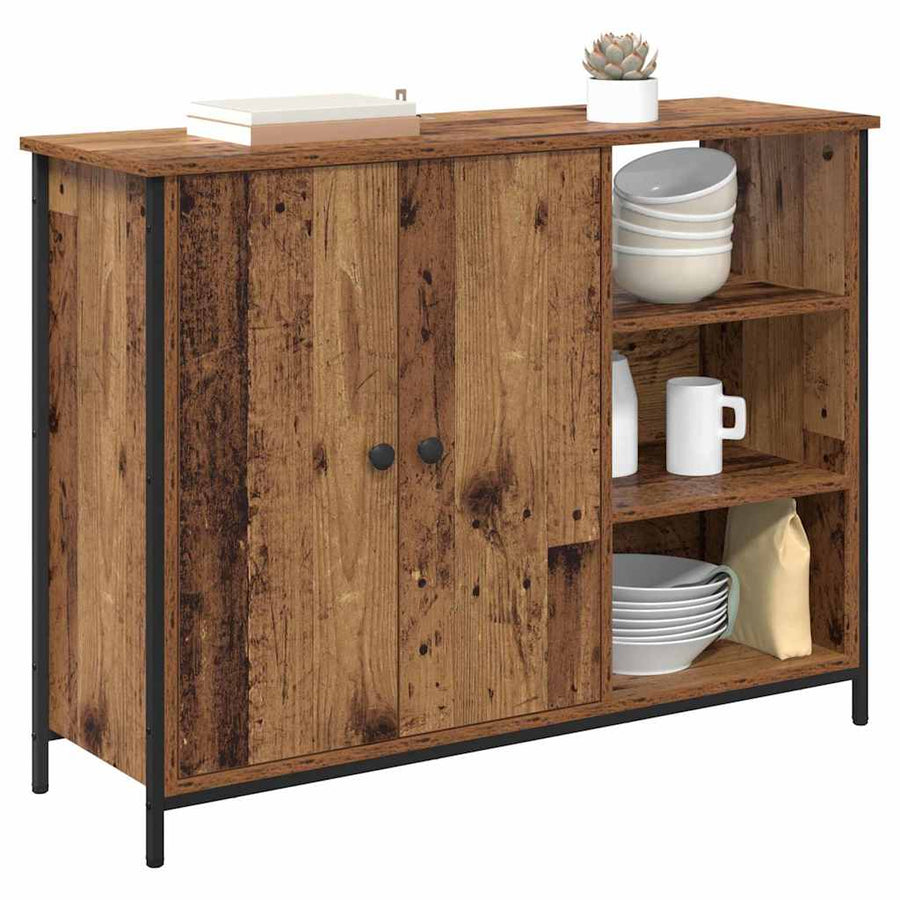 Dressoir Oud Hout 100 x 33 x 75 cm Bewerkt hout