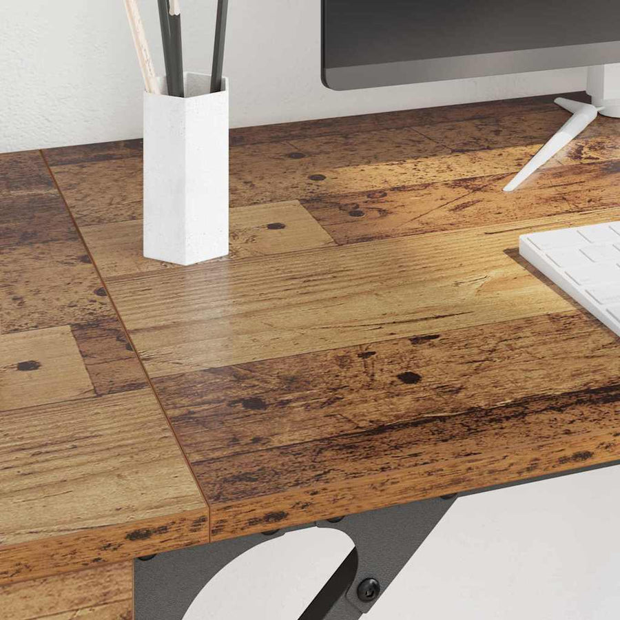 Computerbureau met lade Oud Hout 131 x 48 x 75 cm Bewerkt hout