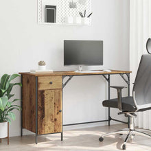 Computerbureau met lade Oud Hout 131 x 48 x 75 cm Bewerkt hout