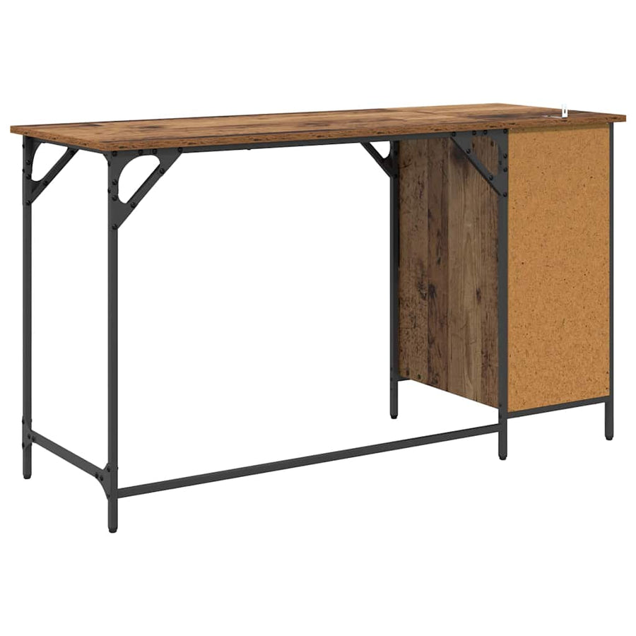 Computerbureau met lade Oud Hout 131 x 48 x 75 cm Bewerkt hout