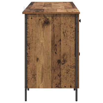 Computerbureau met lade Oud Hout 131 x 48 x 75 cm Bewerkt hout